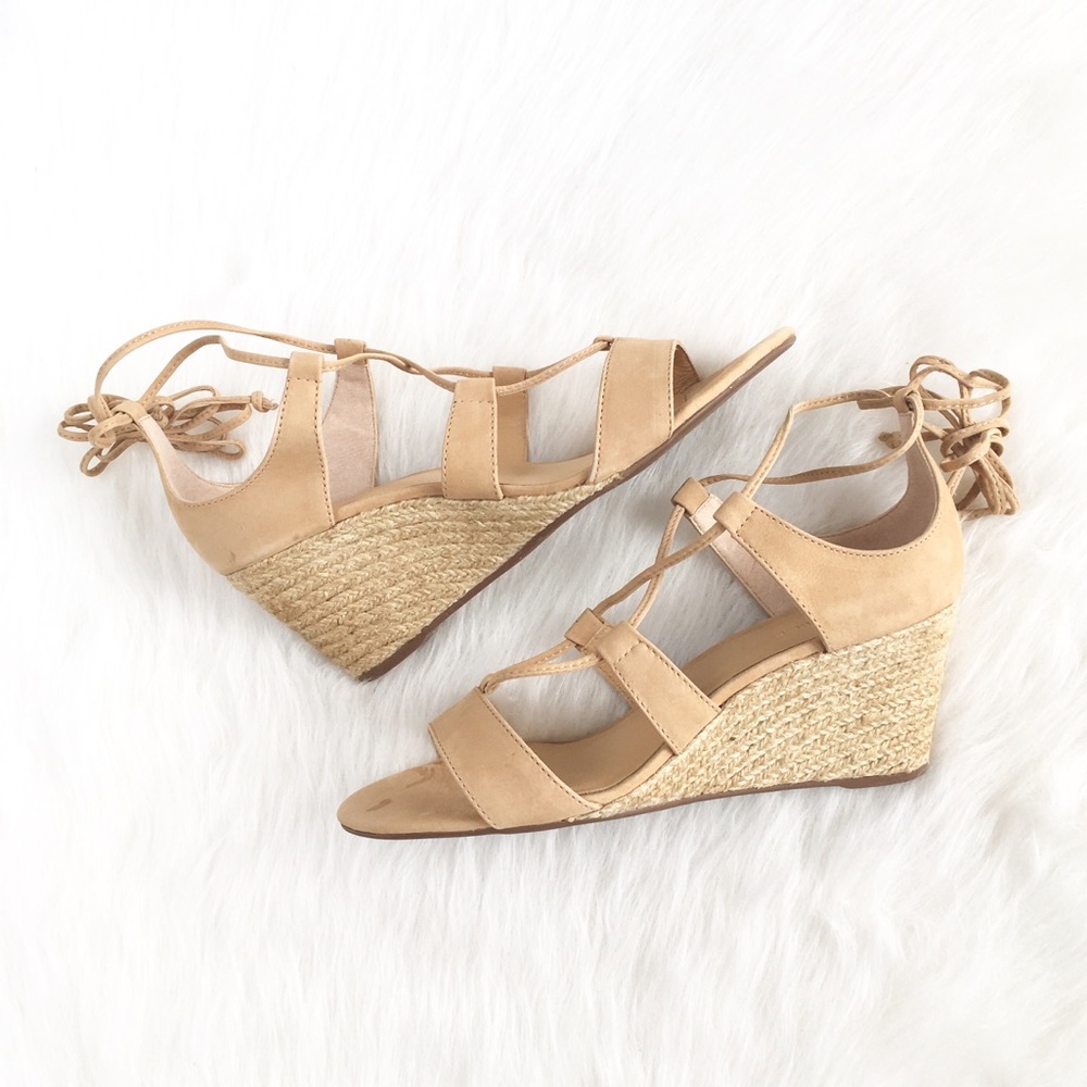 Klub Nico | beige nubuck leather espradille wedges